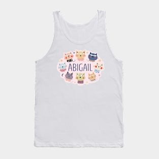 Abigail name with cartoon cats Tank Top